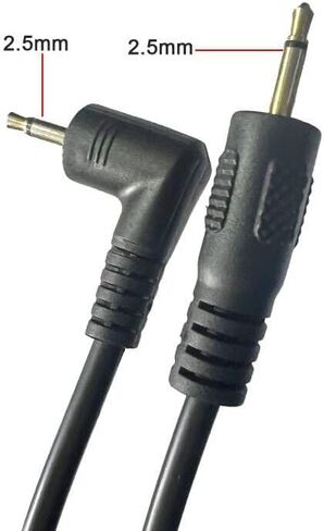 Seadream 2 Pack 2.5mm Angle Male Mono Plug to 2.5mm Angle Male Mono Jack Audio Cable 30cm (Angle M to Angle M) in Saudi Arabia