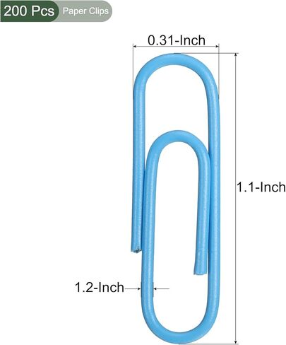 YOKIVE 200 Pcs Paper Clips, Office Clips Smooth Surface with Box | Keep Desk Neat, Great for Office, Art, Home, Daily Use (Yellow, 1.1-Inch) in Kuwait