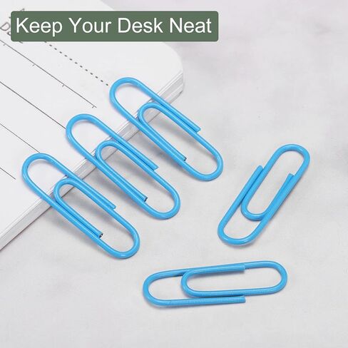 YOKIVE 200 Pcs Paper Clips, Office Clips Smooth Surface with Box | Keep Desk Neat, Great for Office, Art, Home, Daily Use (Yellow, 1.1-Inch) in Kuwait