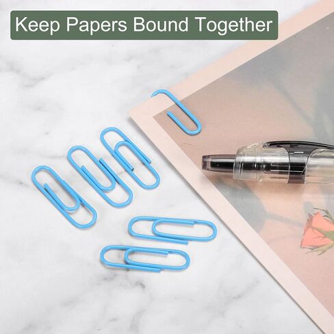 YOKIVE 200 Pcs Paper Clips, Office Clips Smooth Surface with Box | Keep Desk Neat, Great for Office, Art, Home, Daily Use (Yellow, 1.1-Inch) in Kuwait