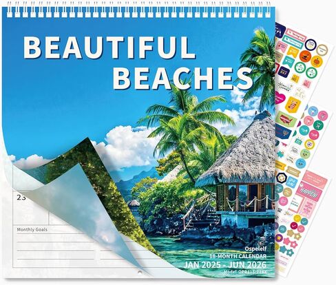 Ospelelf Wall Calendar 2026-2027 18 Months 12"X12" National Park Calender Wall Hanging Spiral Bound Calendar for Easy Organizing, Use Jan 2026 - Dec 2027 in Kuwait