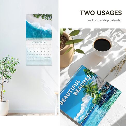Ospelelf Wall Calendar 2026-2027 18 Months 12"X12" National Park Calender Wall Hanging Spiral Bound Calendar for Easy Organizing, Use Jan 2026 - Dec 2027 in Kuwait