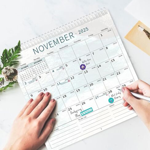 Ospelelf Wall Calendar 2026-2027 18 Months 12"X12" National Park Calender Wall Hanging Spiral Bound Calendar for Easy Organizing, Use Jan 2026 - Dec 2027 in Kuwait