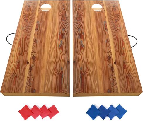 Cornhole Game Sets Cornhole Boards Regulation 4 x 2ft Wood Corn Hole Set Bean Bag Toss Game Portable for Indoor Outdoor Tailgate Beach Camping in Saudi Arabia