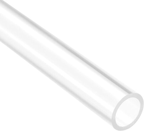 uxcell 2pcs Clear Rigid Tubing 4mm(5/32'') ID x 6mm(1/4'') OD x 1.64Ft Length Round Plastic Polycarbonate Tube in Saudi Arabia