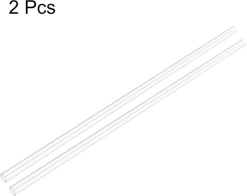 uxcell 2pcs Clear Rigid Tubing 4mm(5/32'') ID x 6mm(1/4'') OD x 1.64Ft Length Round Plastic Polycarbonate Tube in Saudi Arabia