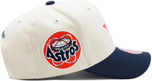 قبعة Mitchel & Ness Houston Astros Cooperstown MLB Game On Pro المنحنية Snapback - أبيض/كحلي in Saudi Arabia