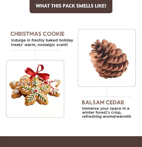 Folkulture Christmas Incense Cones Scented, Set of 2 Inscents-Cones (30 Cones), Balsam & Cedar, Insence Cones for Relaxation, Christmas Scents - Christmas Cookie and Balsam Cedar Incense Cones in Saudi Arabia
