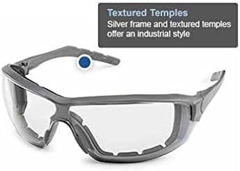 Gateway Safety 22GY79 Silverton Temple Version Safety Glass, Gray Frame - Clear FX2 Anti-Fog Lens,One Size in Saudi Arabia