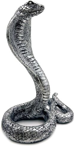 Vintage King Cobra Snake Statue Figurine Sculpture Animal Figure Collectible Gifts for Snake Lover Office Home Decor Desk Accessories Decoration Garden Yard Figurines Outdoor Decor (Gold) in Saudi Arabia