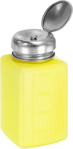 HARFINGTON Solvent Alcohol Dispenser 100ml(3.4oz) Push Down Liquid Dispenser Pump Bottle with Sealing Stainless Steel Lid for Acetone Cleanser Polish Remover, Blue in Saudi Arabia