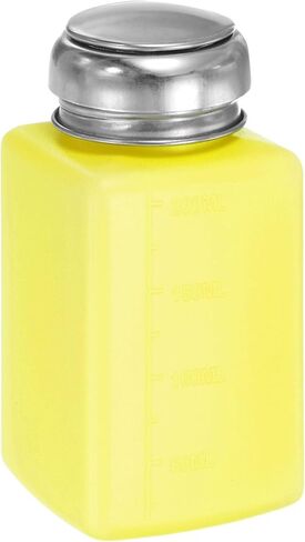HARFINGTON Solvent Alcohol Dispenser 100ml(3.4oz) Push Down Liquid Dispenser Pump Bottle with Sealing Stainless Steel Lid for Acetone Cleanser Polish Remover, Blue in Saudi Arabia