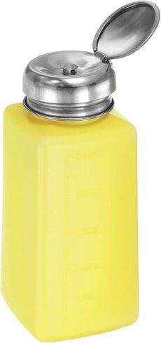 HARFINGTON Solvent Alcohol Dispenser 100ml(3.4oz) Push Down Liquid Dispenser Pump Bottle with Sealing Stainless Steel Lid for Acetone Cleanser Polish Remover, Blue in Saudi Arabia