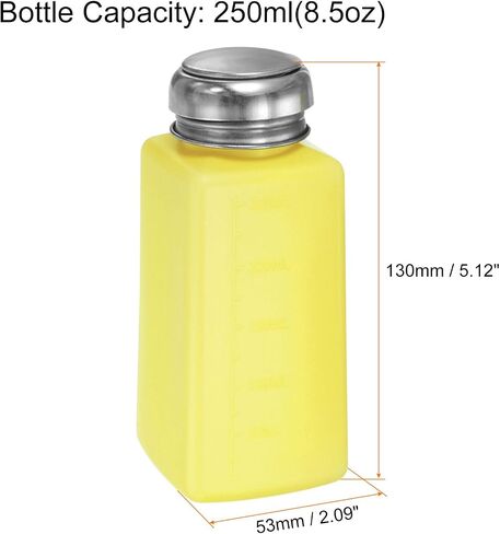 HARFINGTON Solvent Alcohol Dispenser 100ml(3.4oz) Push Down Liquid Dispenser Pump Bottle with Sealing Stainless Steel Lid for Acetone Cleanser Polish Remover, Blue in Saudi Arabia