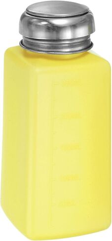 HARFINGTON Solvent Alcohol Dispenser 100ml(3.4oz) Push Down Liquid Dispenser Pump Bottle with Sealing Stainless Steel Lid for Acetone Cleanser Polish Remover, Blue in Saudi Arabia