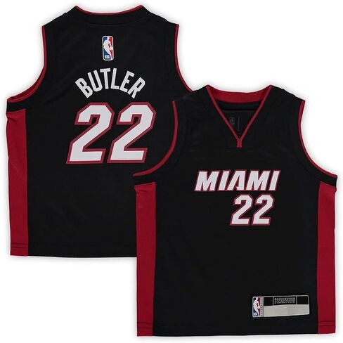 Jimmy Butler Miami Heat NBA Kids Toddler 2-4 Black Icon Edition Player Jersey (US, Age, 3 Years) in Saudi Arabia