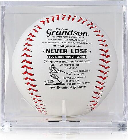 SYNGUCK Birthday Baseball Gifts for Youth, Teenage Boys,Christmas Graduation Baseball Gifts for Grandson from Grandma, Grandpa, Grandparents ，Personalized Baseball Gifts in Saudi Arabia