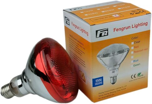 Infrared Bulb Red Hard Explosion-Proof Glass Infrared Heat Lamp Bulb for Chicks, Chicken, Pet, Bathroom Warming Light Bulb (120V,150W) in Saudi Arabia