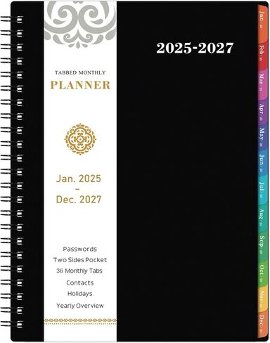مخطط/تقويم شهري 2024-2027 - مخطط شهري لمدة 3 سنوات 2024-2027، 36 مخطط شهري من يوليو 2024 إلى يونيو 2027، 9 بوصة × 11 بوصة، 30 صفحة ملاحظات in Saudi Arabia