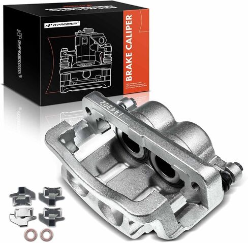 A-Premium Disc Brake Caliper Assembly with Bracket Compatible with Select Ford Models - F-350 Super Duty 2005-2010, F-450 Super Duty 2011 - Front Driver and Passenger Side, 2-PC Set in Saudi Arabia
