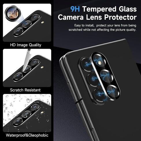 واقي شاشة CYCFAIML لهاتف Samsung Galaxy Z Fold 5 5G، واقي شاشة مرن من مادة TPU، عبوتان أماميتان مع عبوتين بالداخل، فتح بصمة الإصبع، صديق للحافظة، خالٍ من الفقاعات، مضاد للخدش، شفاف عالي الدقة in Kuwait