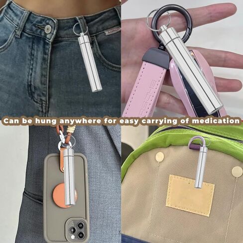 Pill Organizer Travel Small Pill Box Organizer for Purse Pill Holder Keychain Small Metal Pill Cases Organizers for Travel in Saudi Arabia