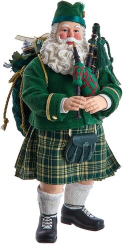 Kurt Adler 10.5-Inch Fabriché Musical Irish Bagpiper Santa in Saudi Arabia