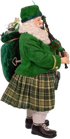 Kurt Adler 10.5-Inch Fabriché Musical Irish Bagpiper Santa in Saudi Arabia