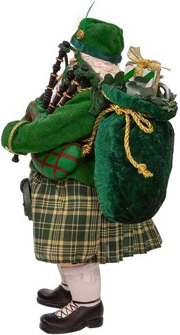 Kurt Adler 10.5-Inch Fabriché Musical Irish Bagpiper Santa in Saudi Arabia
