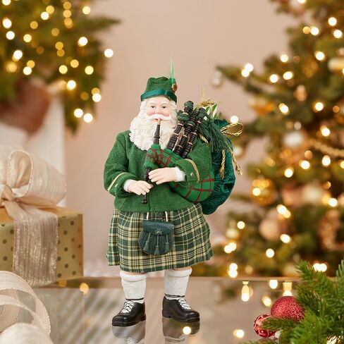 Kurt Adler 10.5-Inch Fabriché Musical Irish Bagpiper Santa in Saudi Arabia