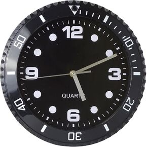 Wall Clock Clock 11 Inch Silent Clock Quartz Battery Wall Clock Modern Wall Clock Suitable for Living Room, Bedroom, Kitchen, Office, Classroom Decoration (Black)