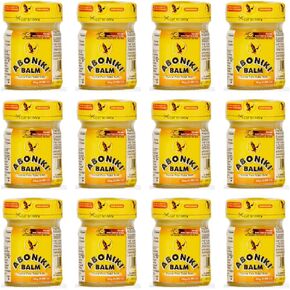 Aboniki Balm (12 Glass Jars) – Powerful Topical Analgesic for Sore Muscles and Joints. Anti-Inflammatory Muscle Rub. Fast & Deep Penetrating Pain Relief.