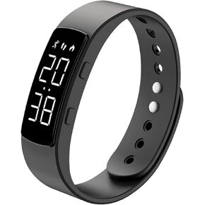Non Bluetooth Fitness Tracker Pedometer Watch Step Counter Activity Tracker Sleep Monitor Alarm Clock Stopwatch Digital Waterproof Fitness Watch for Men Women