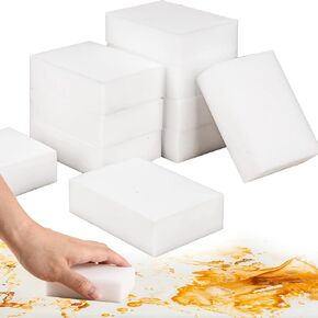 Melamine Sponge for Cleaning - Magic Sponges Kitchen Eraser 10 PCS Dish Sponge Bulk White Eraser Square Sponge High Polymer Erasers for Cleaning Supplies Non Scratch Scrubbing Pads