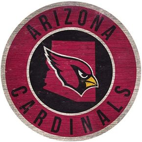 Fan Creations Arizona Cardinals Wood Sign 12 Inch Round State Design