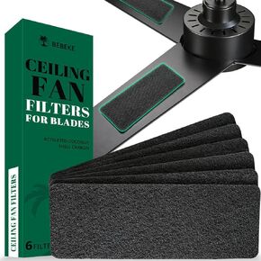 Ceiling Fan Cleaner Duster, Fan Duster Filters for Ceiling Fan Blades, Gifts for Mon Dad, High-speed 360° Purification, Activated Coconut Shell Carbon Filter for Pet Dander AIIergies, Dirt