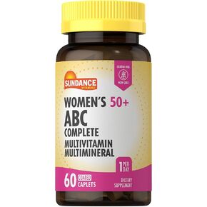 Sundance Women's 50+ ABC Complete Multivitamin | 60 Caplets | with Multimineral Formula | Non-GMO and Gluten Free Supplement
