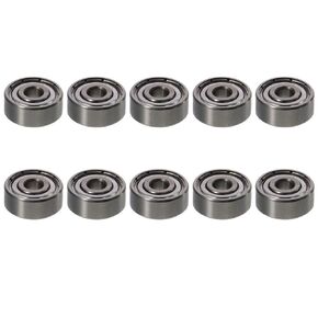 Double Sealed Bearings 10pcs Chrome Steel Smooth Pre-Lubricated Deep Groove Ball Bearings Easy to Maintain Miniature Ball Bearing Wheels Replacement(R1660ZZ 6x16x5mm)