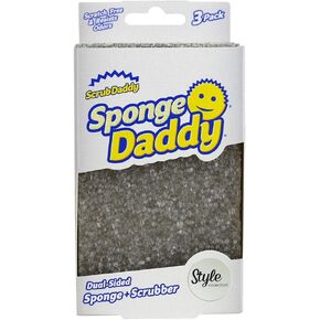 Scrub Daddy Sponge Daddy Style, Dual Sided Sponge Scrubber, Dish Sponges for Washing up, Non Scratch Scourers for Cleaning Dishes, Bathroom Scrubbing Tool, Kitchen Sponges Multipack