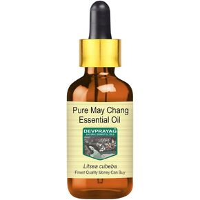 Pure May Chang Essential Oil (Litsea cubeba) with Glass Dropper Steam Distilled 100ml (3.38 oz)