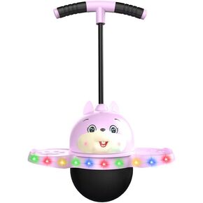 Bunny Pogo Ball with Colorful Light Toys Gifts for Boys Girls Ages 5, 6, 7, 8, 9, 10 up to 150 lbs, Balance Board Jumper Birthday Gifts Christmas Stuffers for Kids