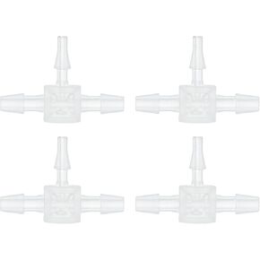 Plastic Hose Barb Fitting 3/32" x 1/16" x 3/32" Tee Type Fitting PP 4 Pcs