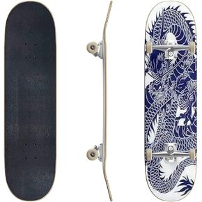 Skateboards Japanese Style Dragon Illustration I Designed an Oriental Dragon A Classic Concave Skateboard Cool Stuff Teen Gifts Longboard Extreme Sports for Beginners and Professionals