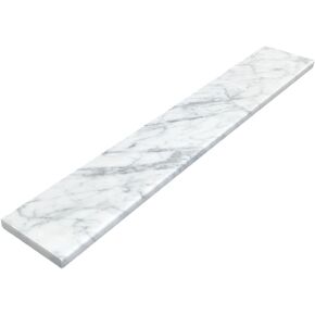 White Carrara Marble Saddle | Eased Edge | 3/4" Thickness (Marble Polished, 6" x 24")