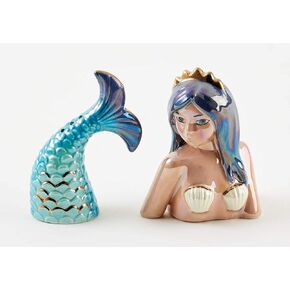 Beautiful Mermaid Princess Salt and Pepper Shaker Set