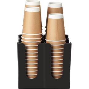 Disposable Paper Cup Dispenser, Lid Dispenser 8 Compartment PC Coffee Cup and Lid Storage Organizer for Countertop Bar, Beverage Cup, Kitchen, Breakroom Restaurant