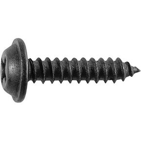 BoltmanShop Phillips Flat Washer Head Tap Screws. #8 X 3/4", Washer Head O.D - 13/32 .Black E-Coat (100pkg)