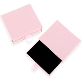 3 Pack Jewelry Gift Boxes, 3.14 x 2.75 x 0.66Inch Small Gift Boxes, Cardboard Jewelry Boxes, Drawer Type Jewelry Organizer Box, Jewelry Box for Women for Bracelets Earrings Necklaces Earring (Pink)