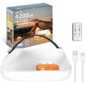 4200LM Camping Lanterns Rechargeable,Led Lantern for Power Outages with 20000mAH Battery,IPX6 Waterproof Hanging Tent Light for Hurricane, Outdoor, Home, Hiking