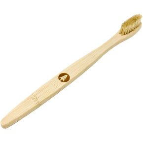 MEEDS Natural Boar Bristle Bamboo Toothbrush, 1 Count (Pack of 1), Birch